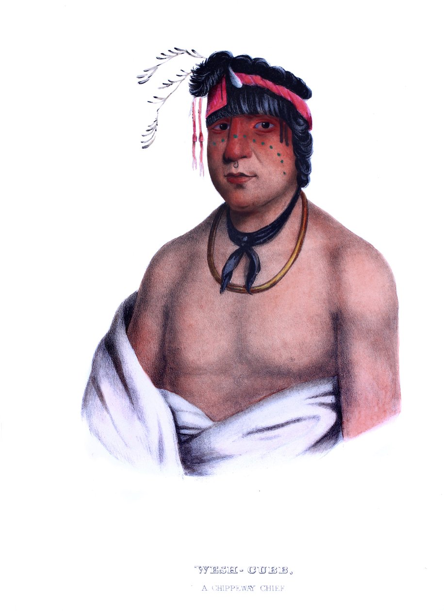 Weshcubb („Słodki”), szef Chippeway autorstwa Charles Bird King
