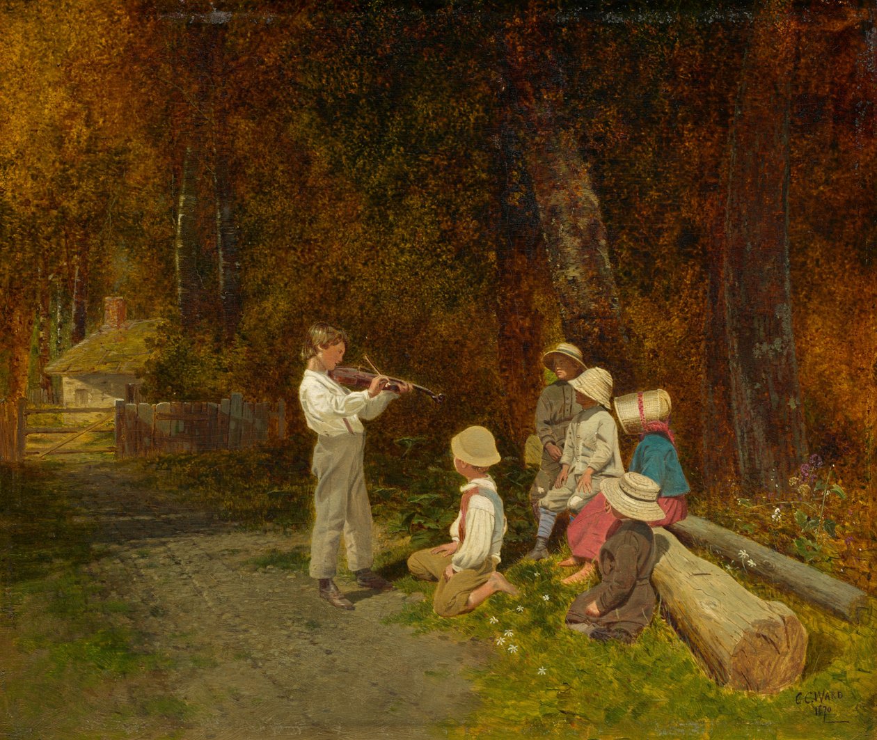 Jego pierwsze wystąpienie publiczne, 1870. autorstwa Charles Caleb Ward