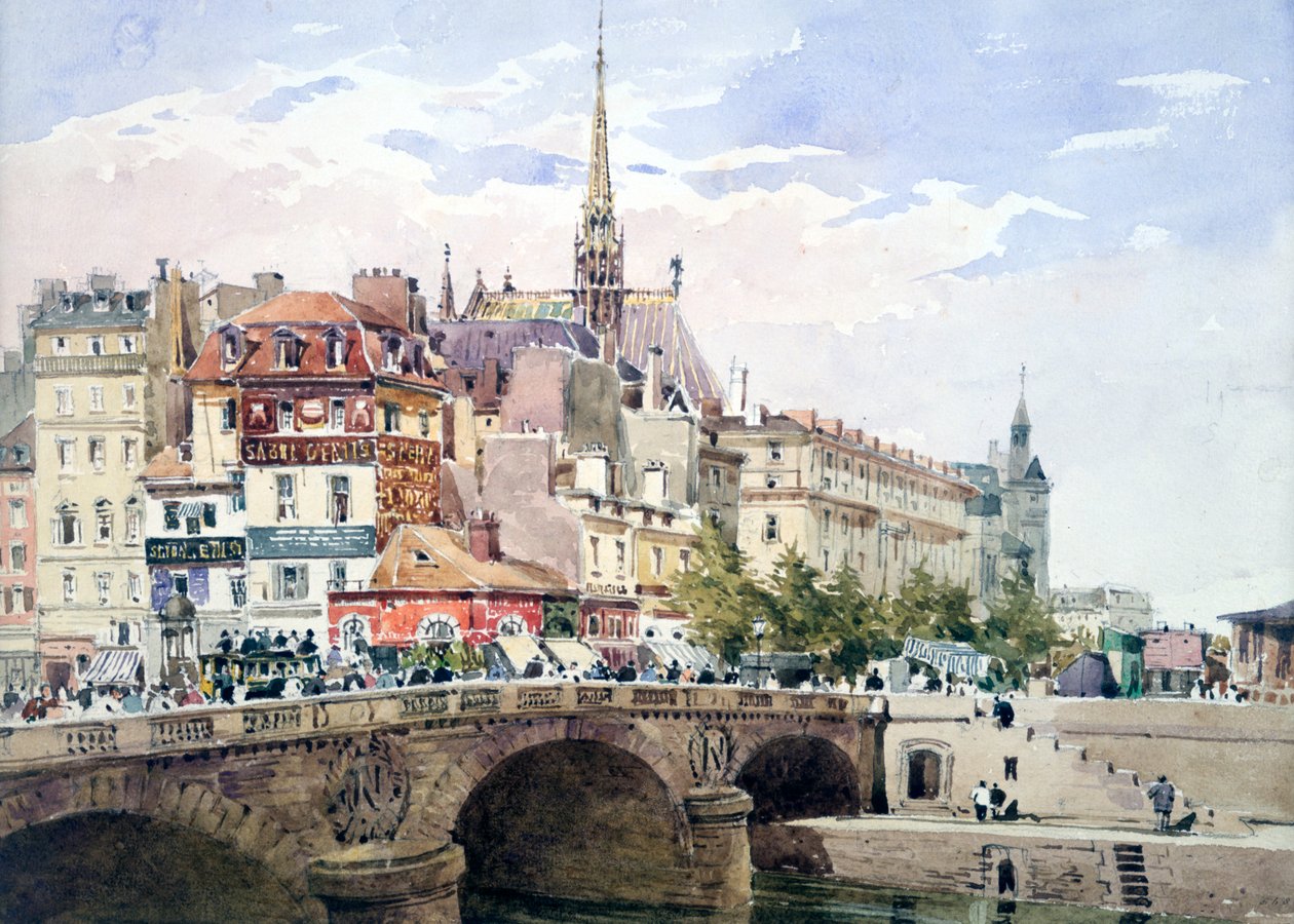 Most św. Michała, Paryż, ok. 1822-1878. autorstwa Charles Claude Pyne