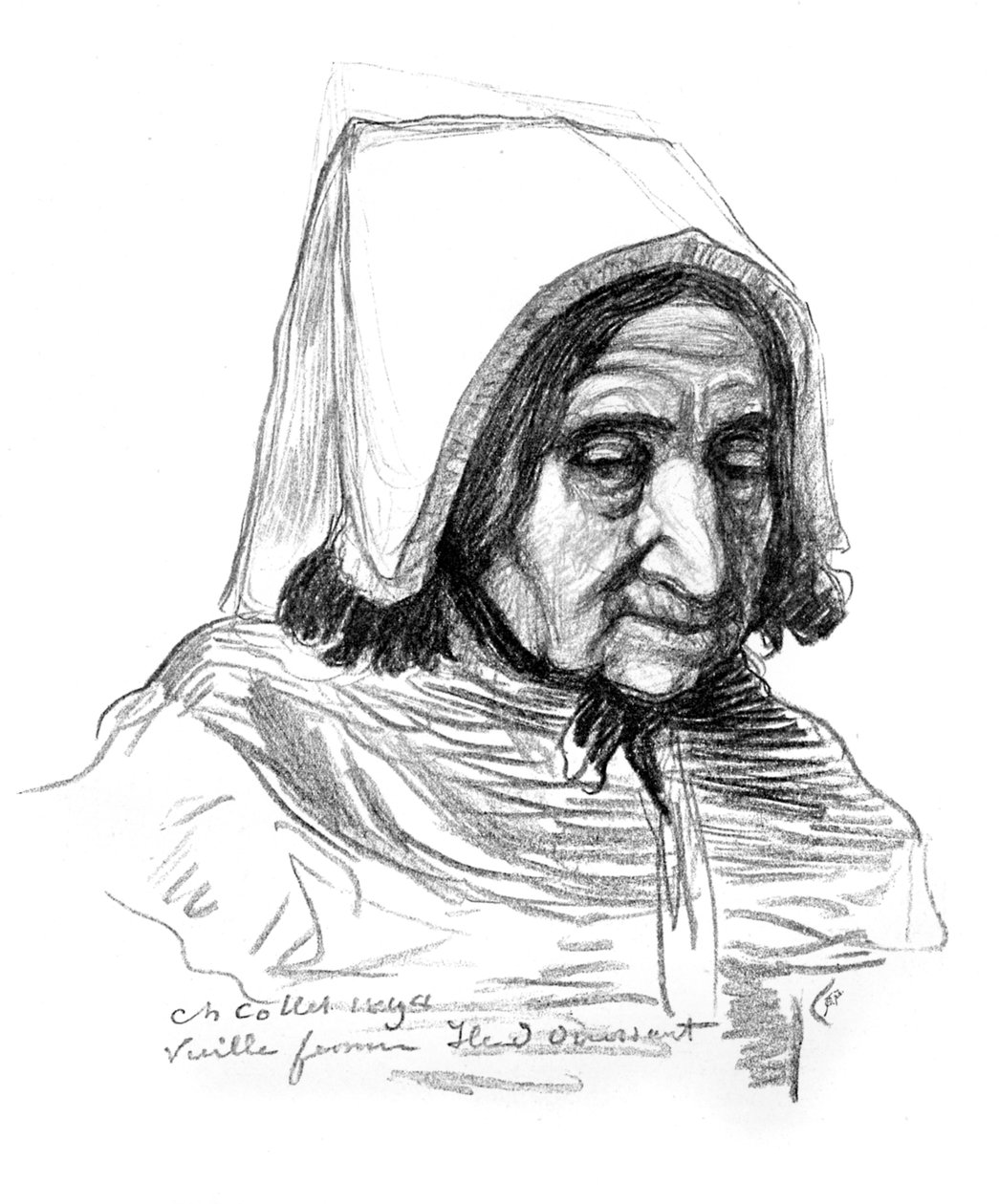Studium głowy staruszki, 1899. autorstwa Charles Cottet