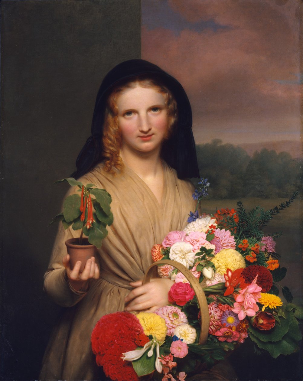 Dziewczyna z kwiatami, 1846. autorstwa Charles Cromwell Ingham