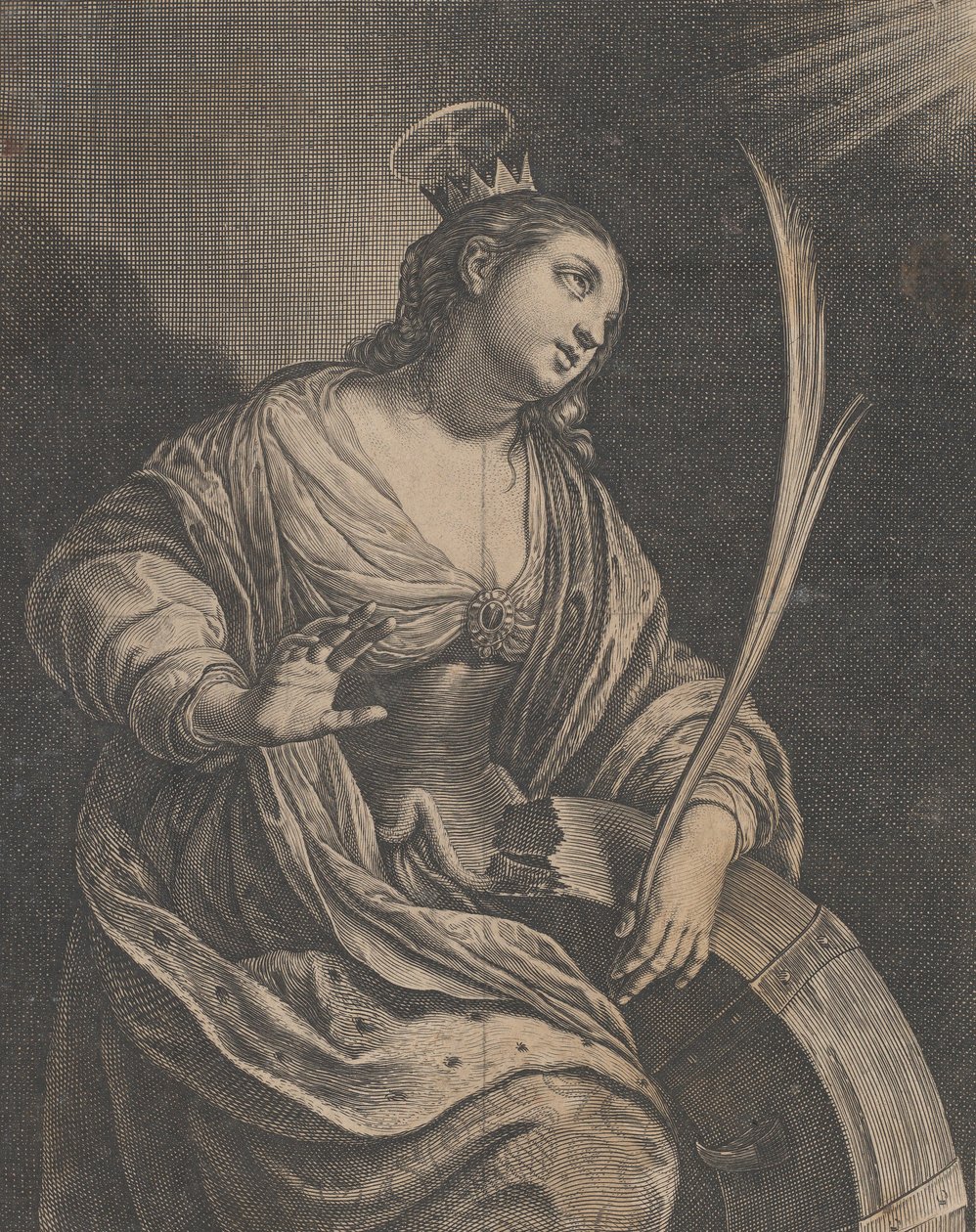 Święta Katarzyna Aleksandryjska, ca. 1630. autorstwa Charles David