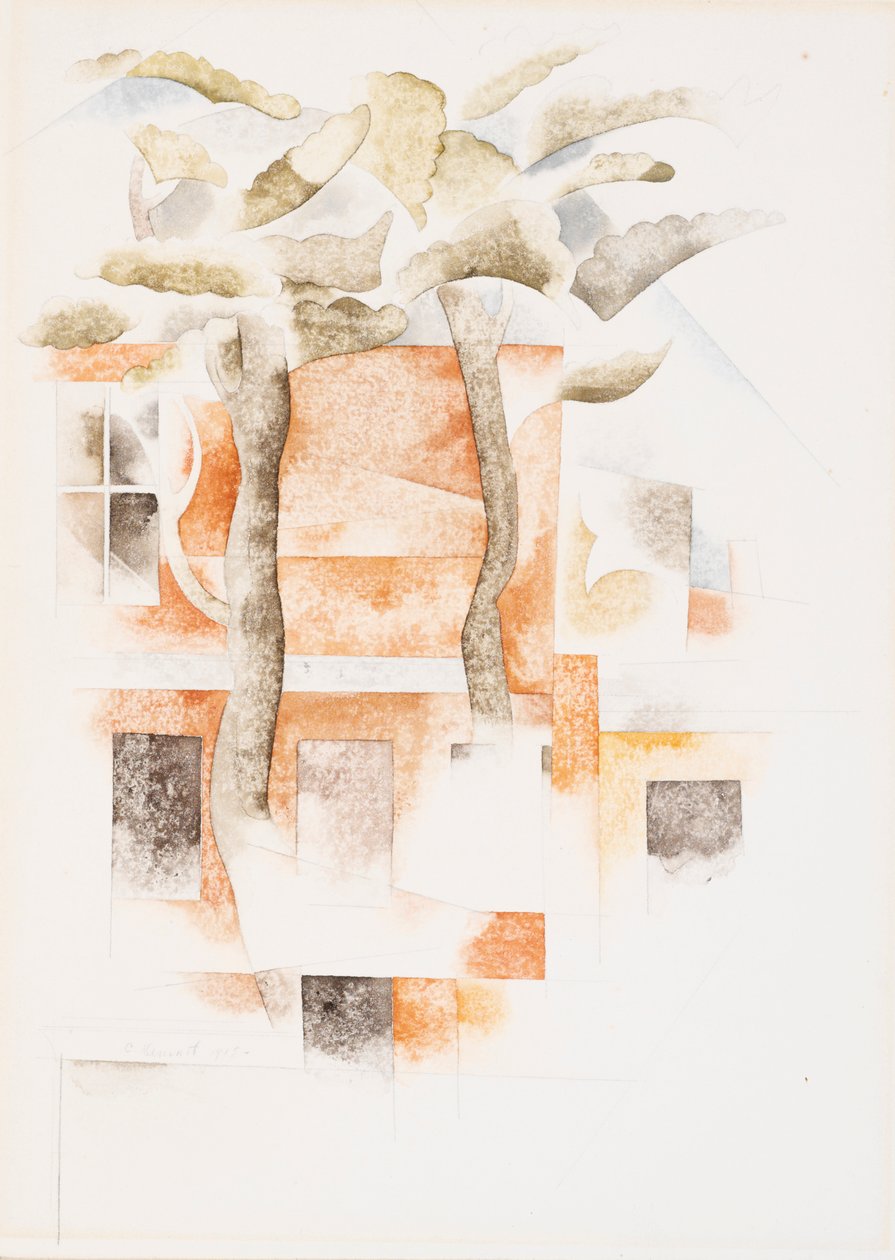 Bermudy: domy widziane przez drzewa autorstwa Charles Demuth