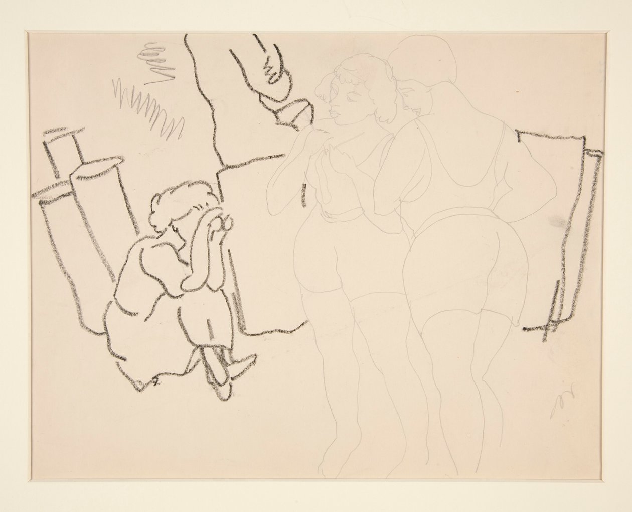 Cztery postacie na plaży, prawdopodobnie w Provincetown autorstwa Charles Demuth