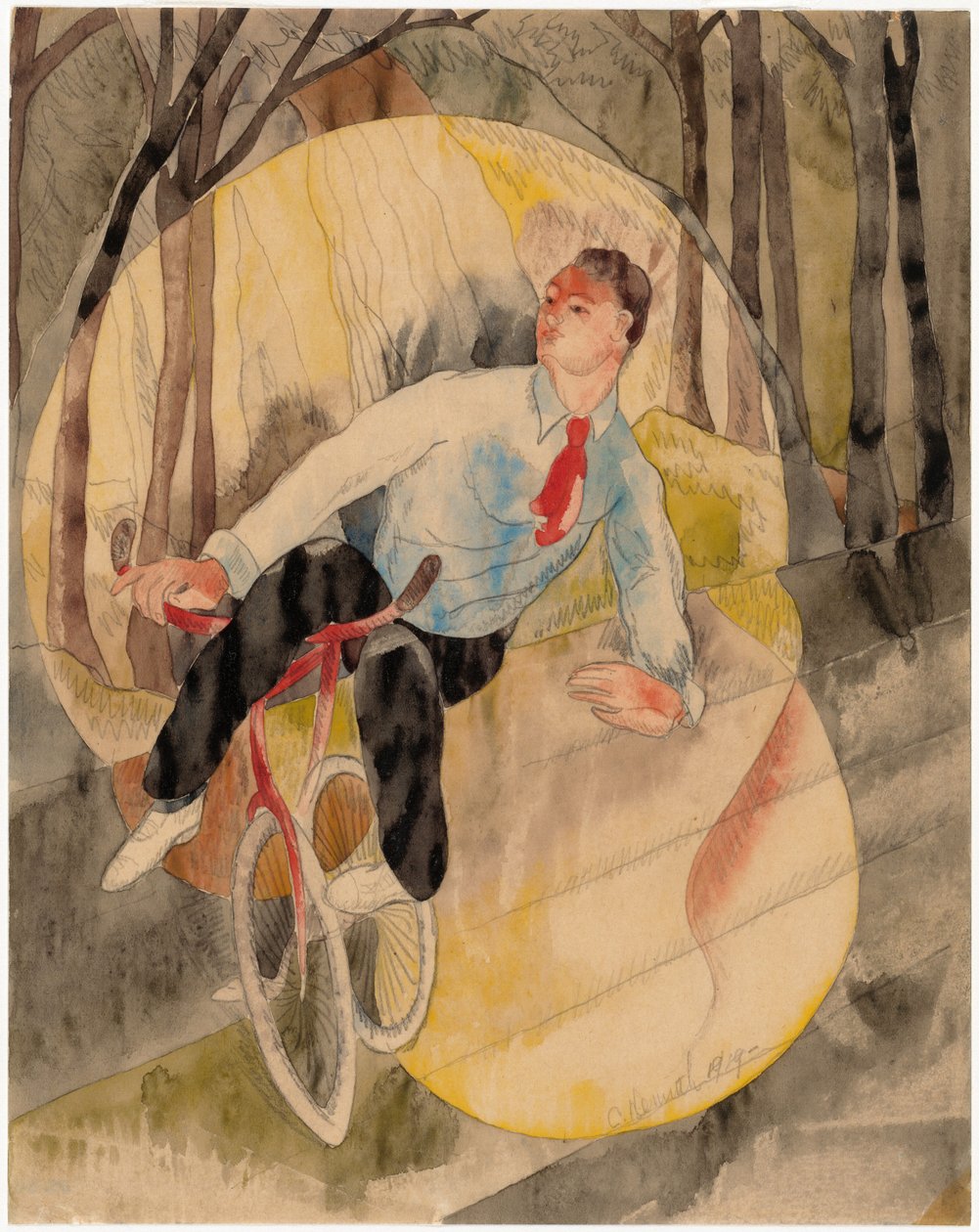 W wodewilu rowerzysta autorstwa Charles Demuth