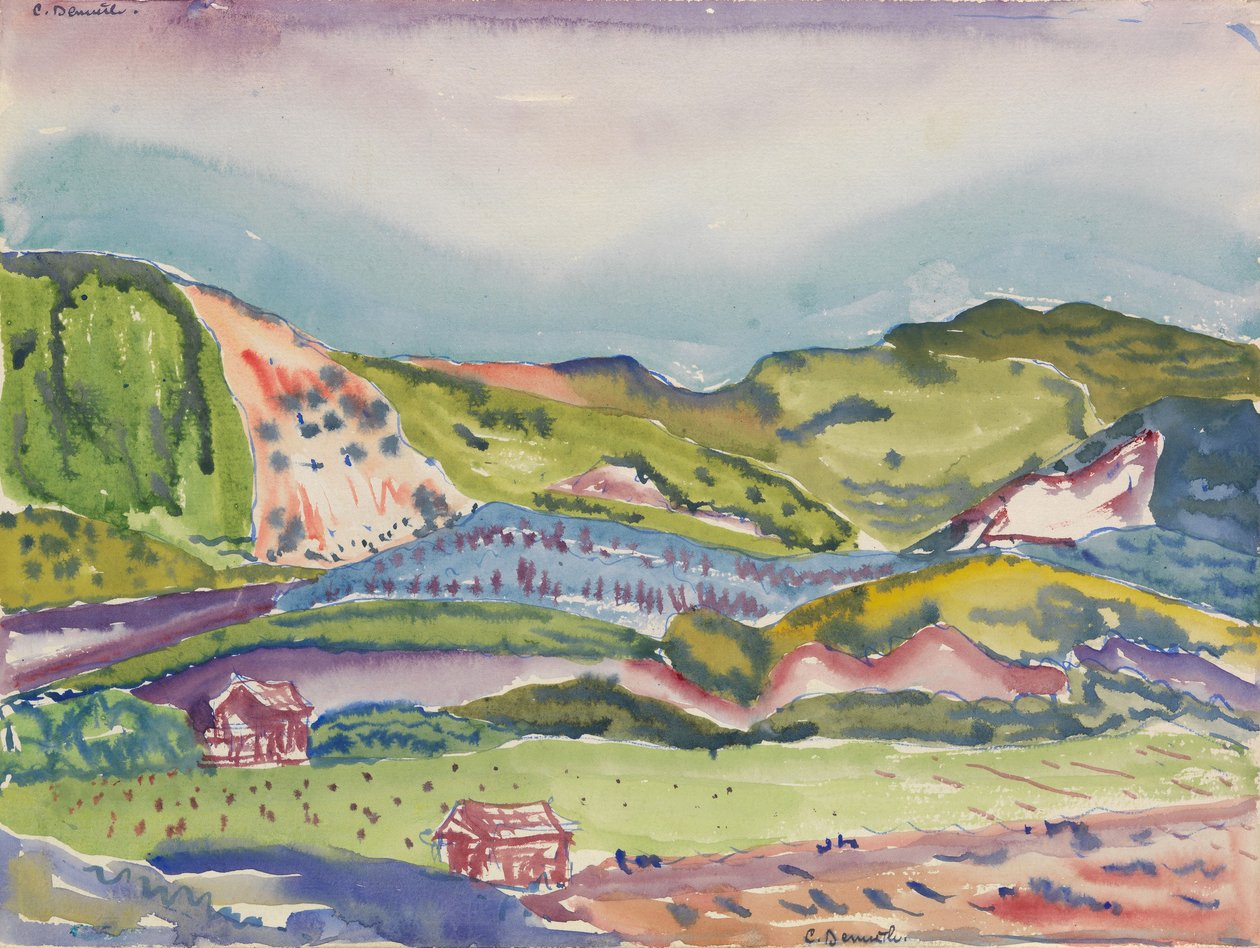 Góra z Czerwonym Domem, ok. 1913 autorstwa Charles Demuth