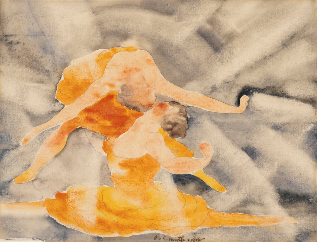 Dwie akrobatki, 1916 (wc na papierze) autorstwa Charles Demuth