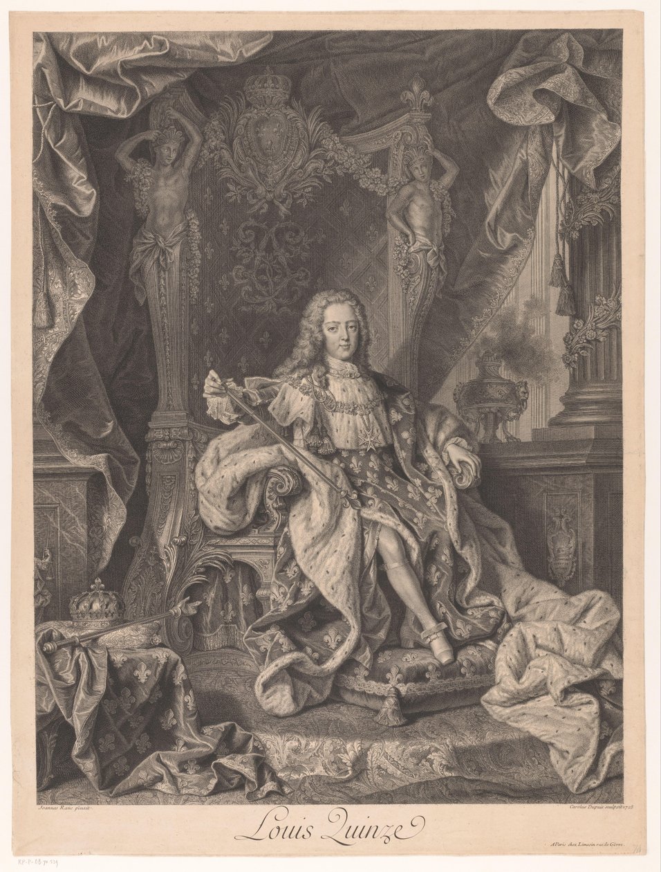 Portret Ludwika XV Francji autorstwa Charles Dupuis