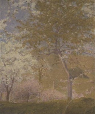Sady nad Sekwaną w pobliżu Vetheuil autorstwa Charles Edward Conder