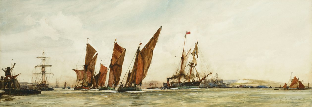 Powyżej Woolich autorstwa Charles Edward Dixon