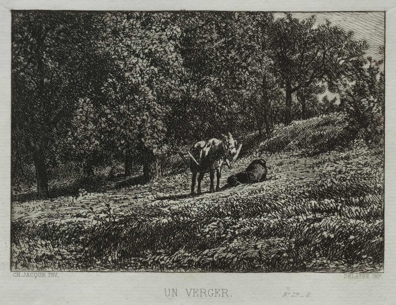Sad. autorstwa Charles Emile Jacque