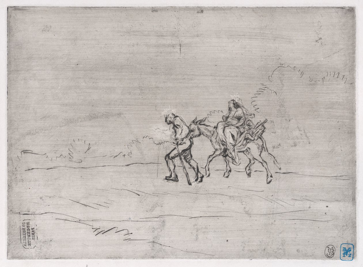 Ucieczka do Egiptu, 1848. autorstwa Charles Emile Jacque