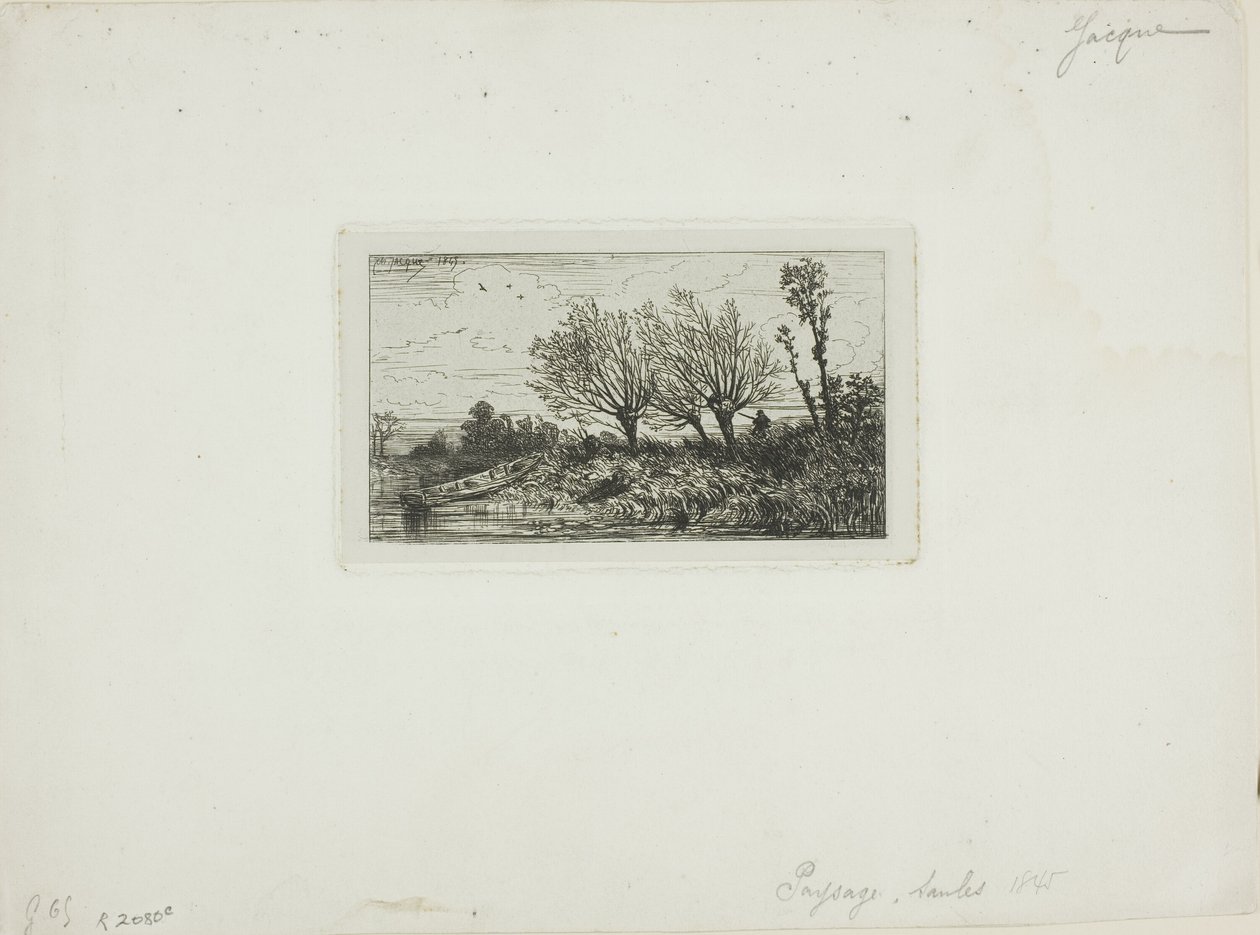 Krajobraz, Wierzby autorstwa Charles Emile Jacque