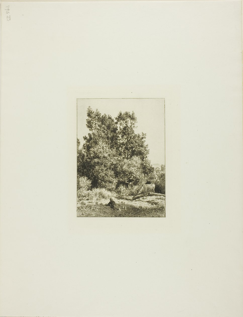 Krajobraz z pasterzem autorstwa Charles Emile Jacque
