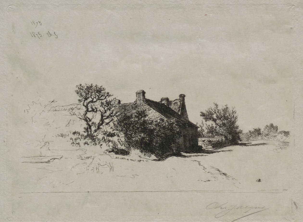 Małe domy Kercassier, 1875. autorstwa Charles Emile Jacque