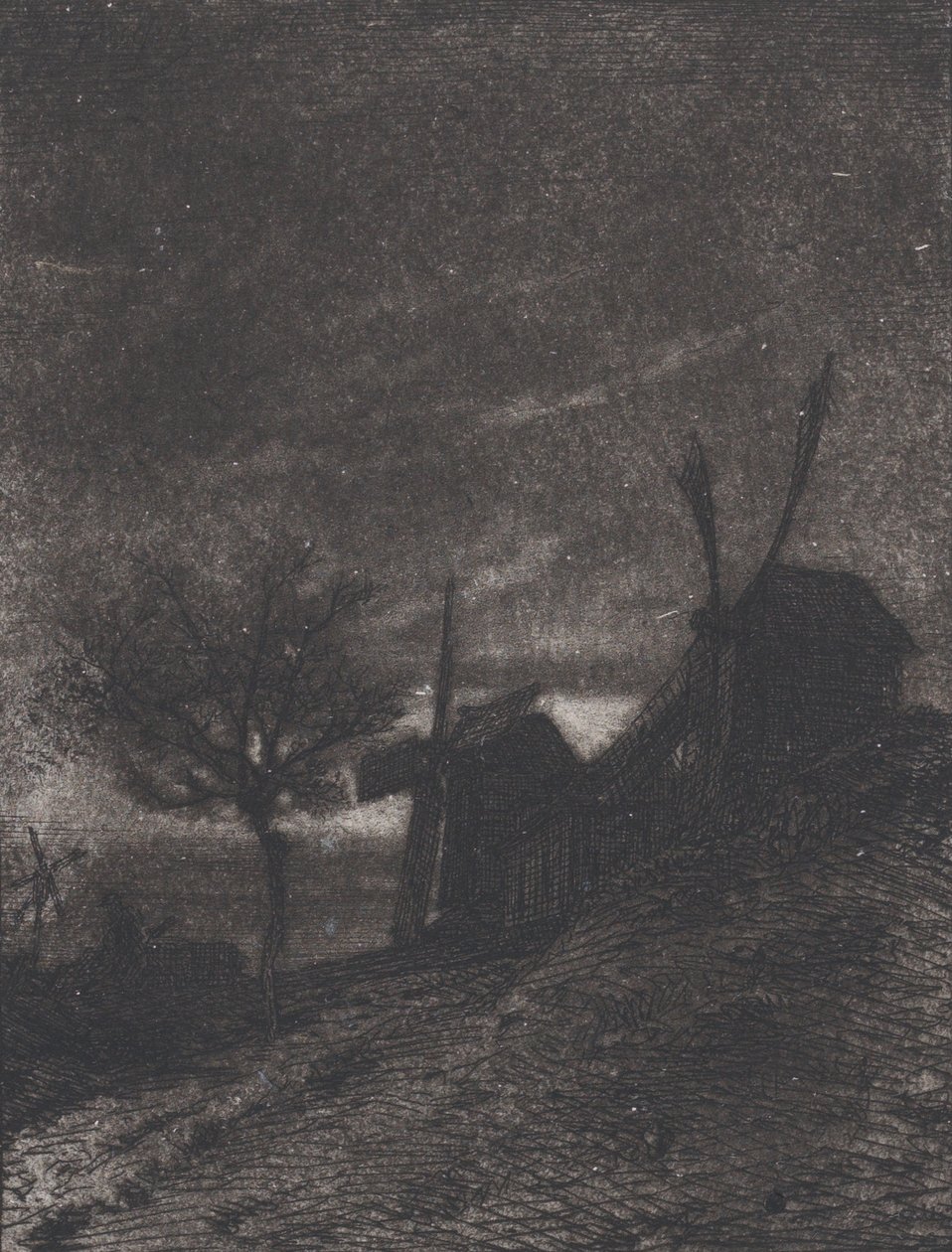 Młyny na Montmartre, 1846. autorstwa Charles Emile Jacque