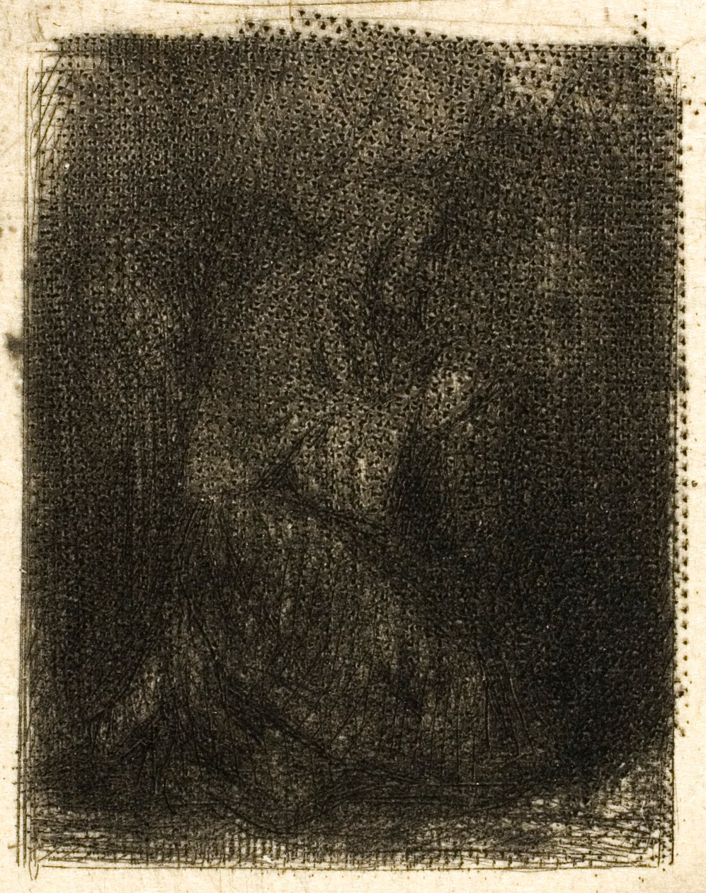 Mnich na modlitwie autorstwa Charles Emile Jacque
