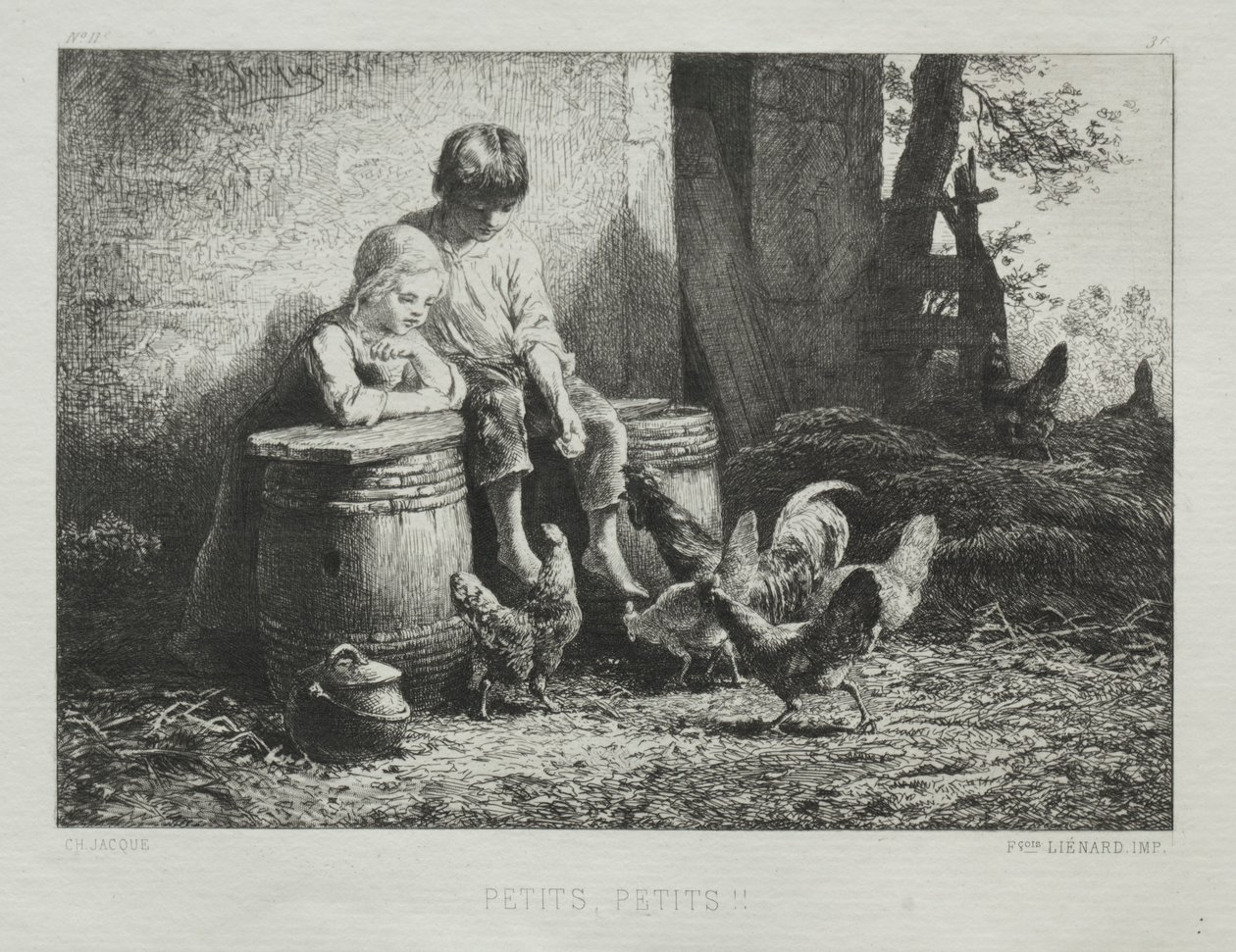 Mały mały. autorstwa Charles Emile Jacque