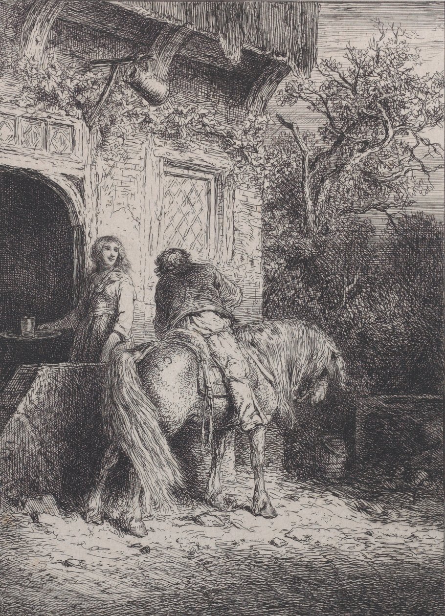 Jeździec, ca. 1845. autorstwa Charles Emile Jacque