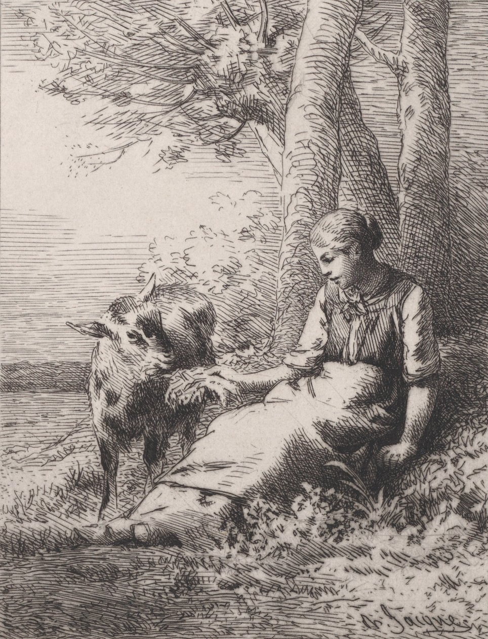 Przyjaźń, 1867., 1867. autorstwa Charles Emile Jacque