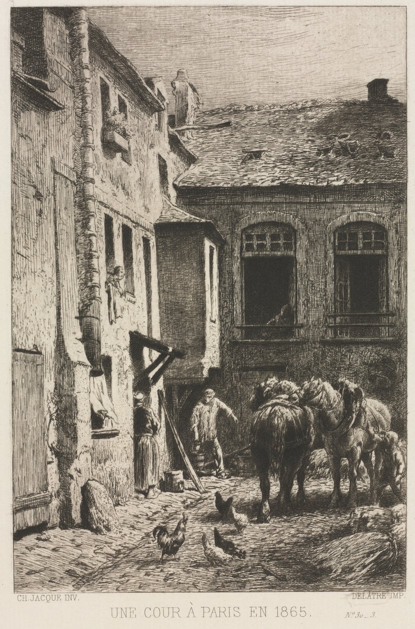 Sąd w Paryżu, 1865. autorstwa Charles Emile Jacque