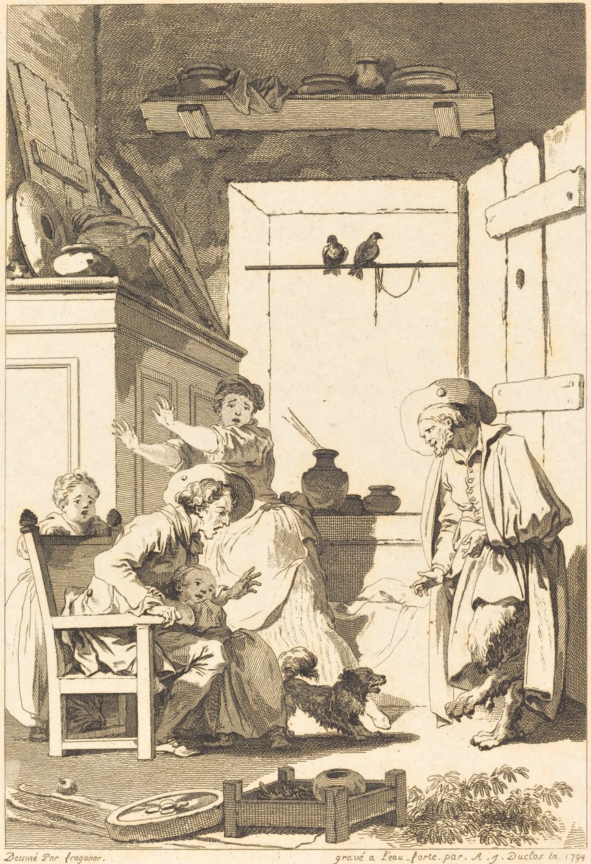 Belphegor autorstwa Charles Emmanuel Patas and Antoine Jean Duclos after Jean Honoré Fragonard