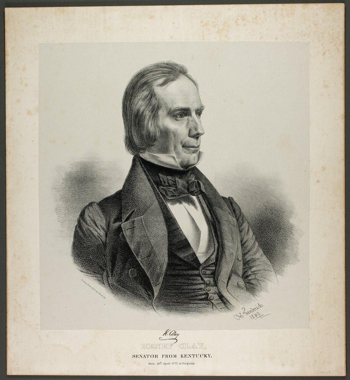 Henry Clay, senator z Kentucky autorstwa Charles Fenderich
