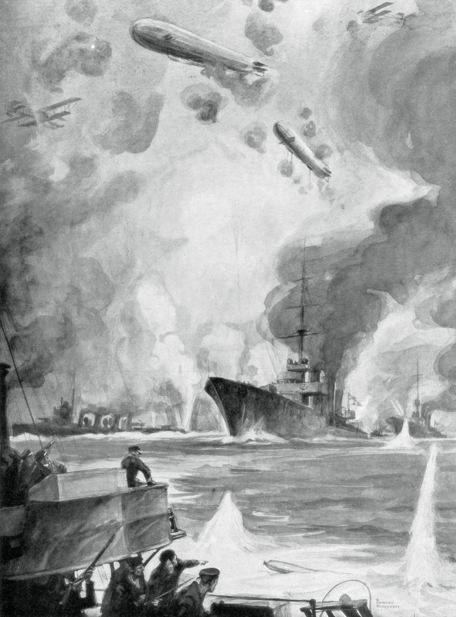 Najazd na Cuxhaven, 25 grudnia 1914, 1926. autorstwa Charles Fouqueray
