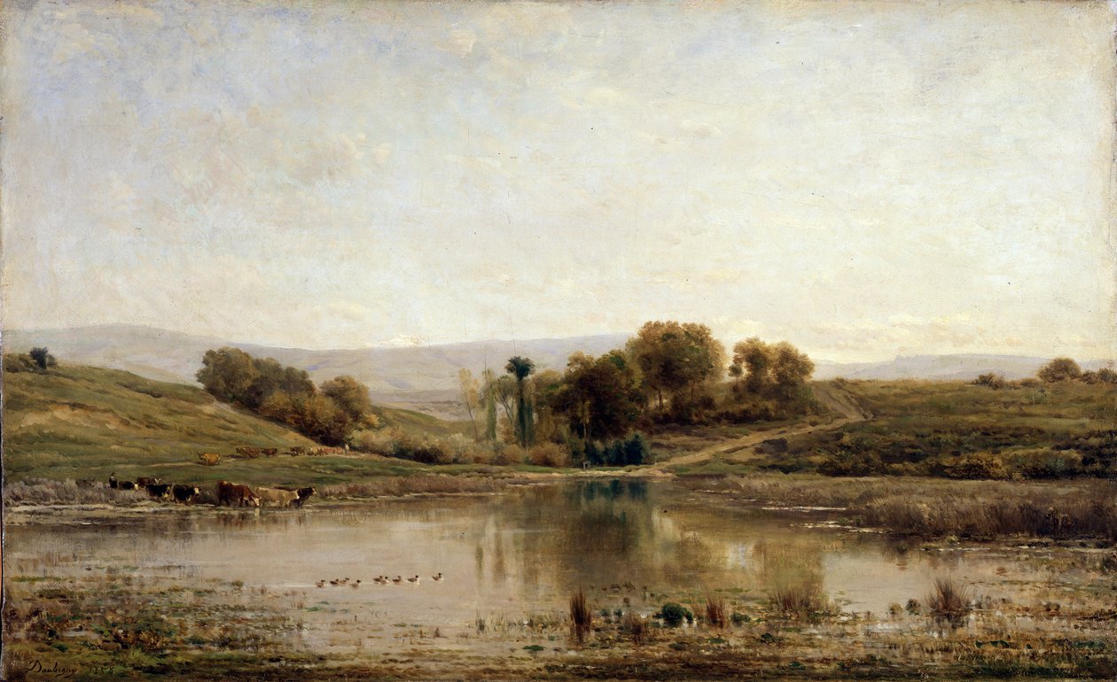 Staw, 1858. autorstwa Charles Francois Daubigny