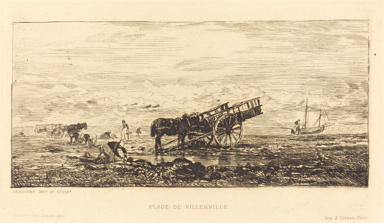 Plaża w Villerville autorstwa Charles Francois Daubigny