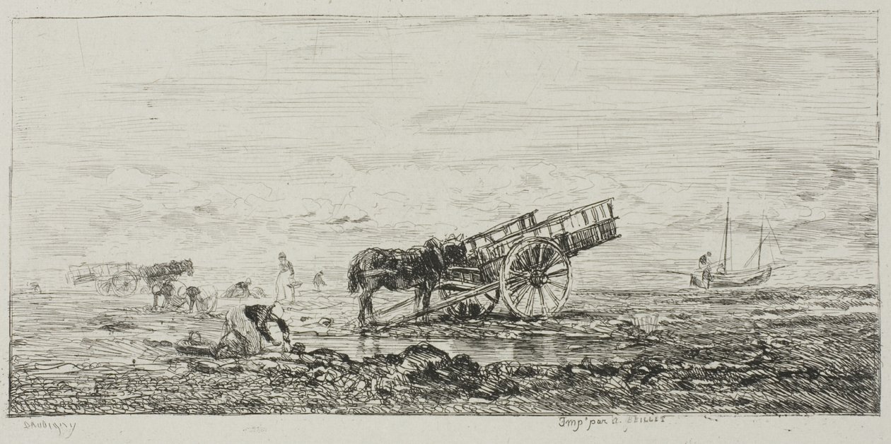 Plaża w Villerville autorstwa Charles Francois Daubigny