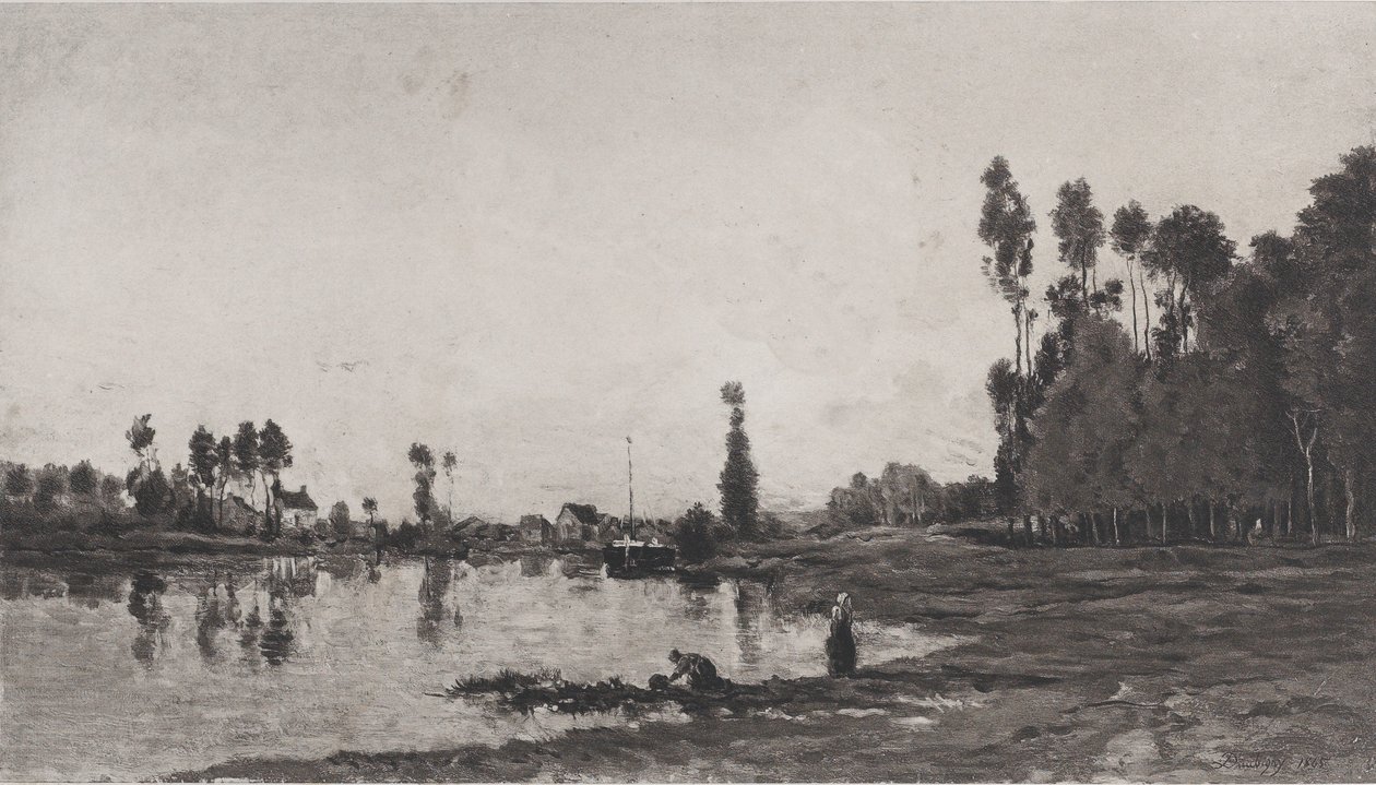 Nad rzeką, 1865. autorstwa Charles Francois Daubigny