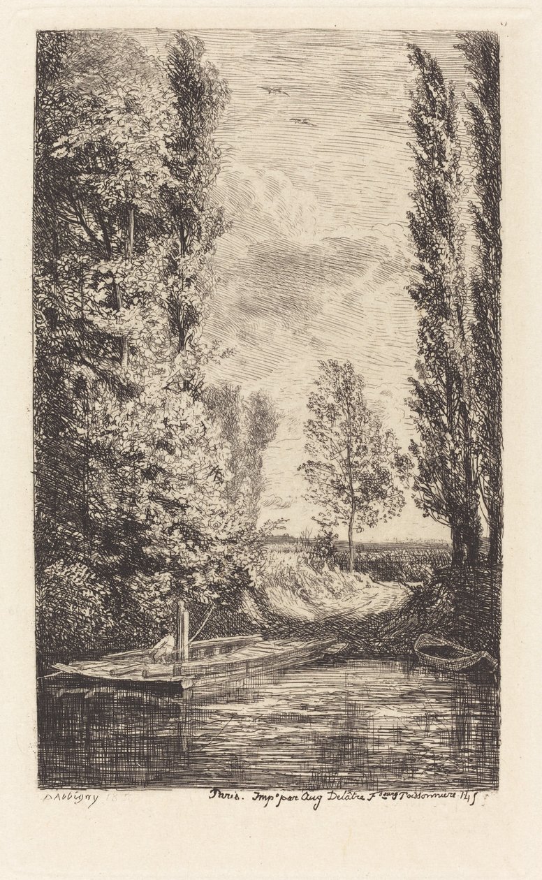Prom (Le Bac) autorstwa Charles Francois Daubigny