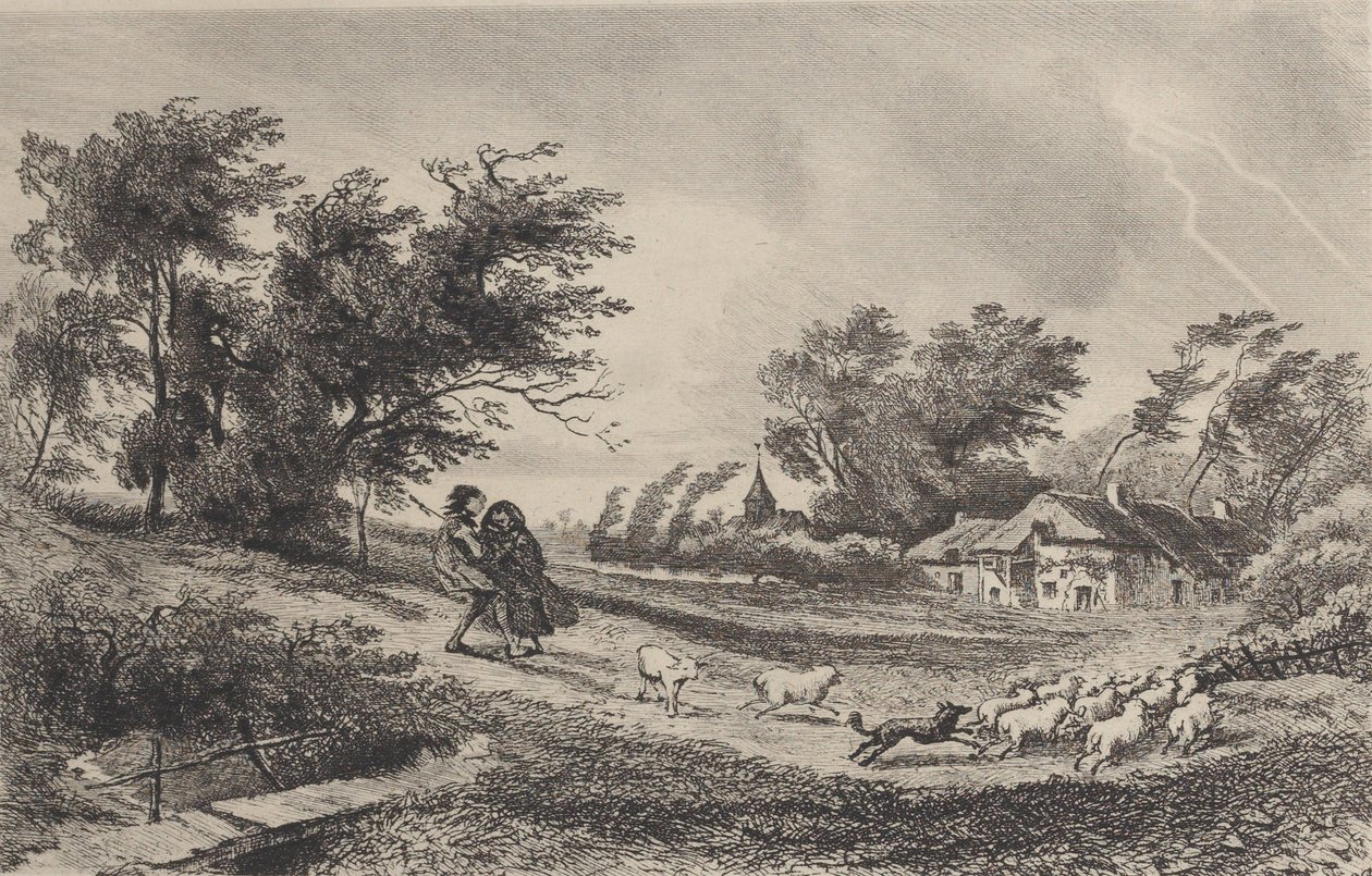 Burza, 1842. autorstwa Charles Francois Daubigny