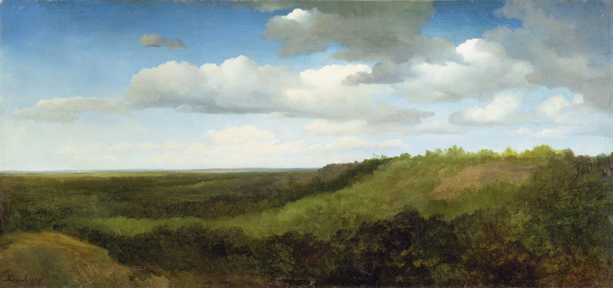 Krajobraz w rzymskiej Kampanii, 1836 autorstwa Charles Francois Daubigny