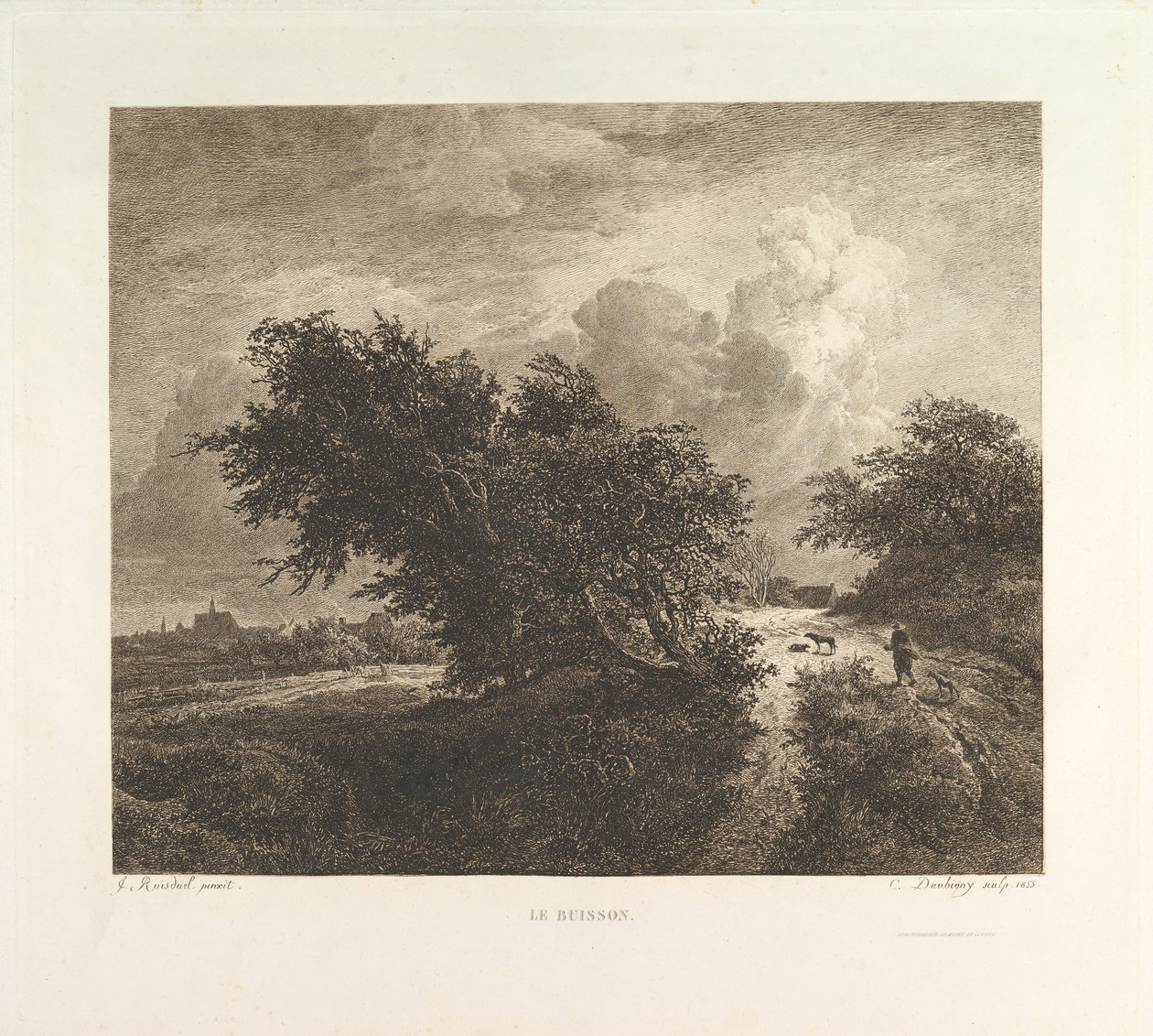 Krzew, 1855. autorstwa Charles Francois Daubigny