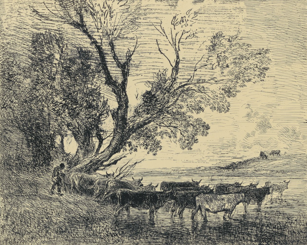 Le Gué autorstwa Charles Francois Daubigny