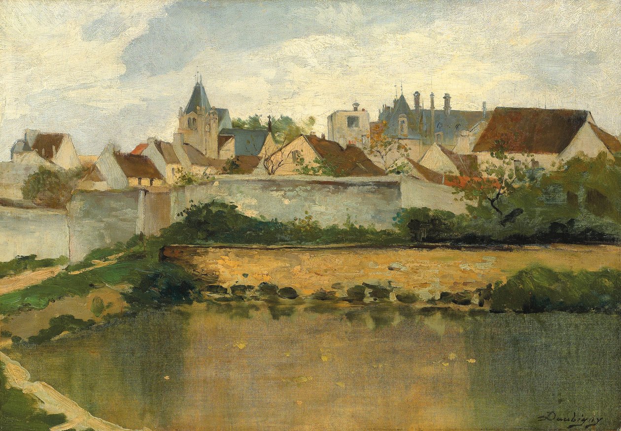 Wioska, Auvers-sur-Oise autorstwa Charles Francois Daubigny