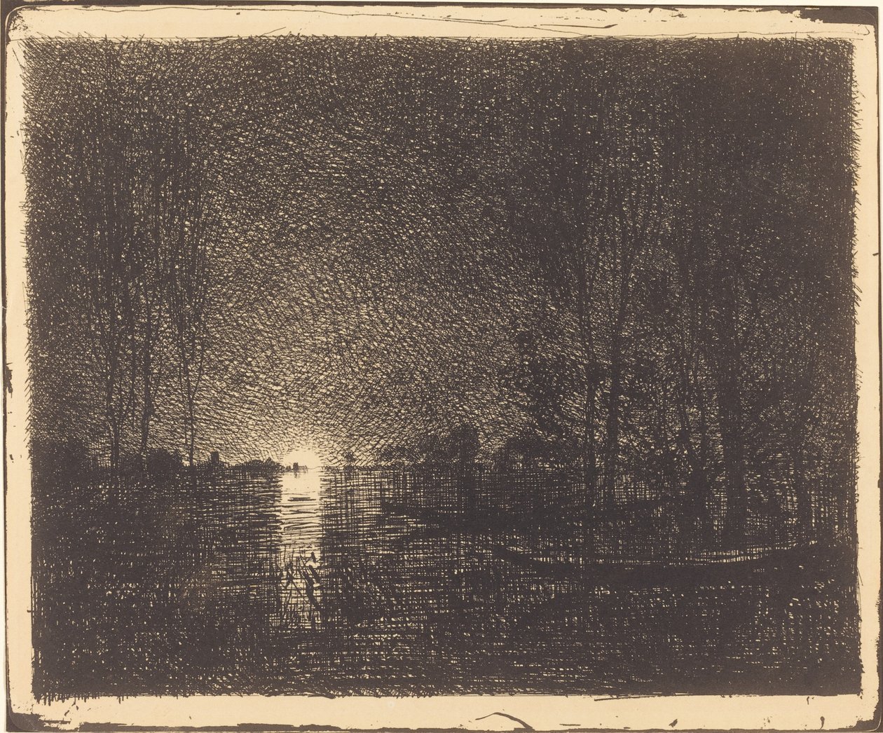 Księżycowy krajobraz autorstwa Charles Francois Daubigny