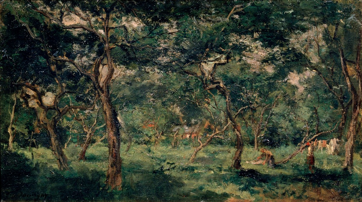 Sad Oliwny, początek lat 70. XIX wieku autorstwa Charles Francois Daubigny