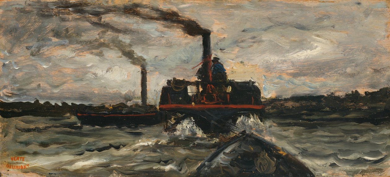 Łódź rzeczna, ok. 1860. autorstwa Charles Francois Daubigny
