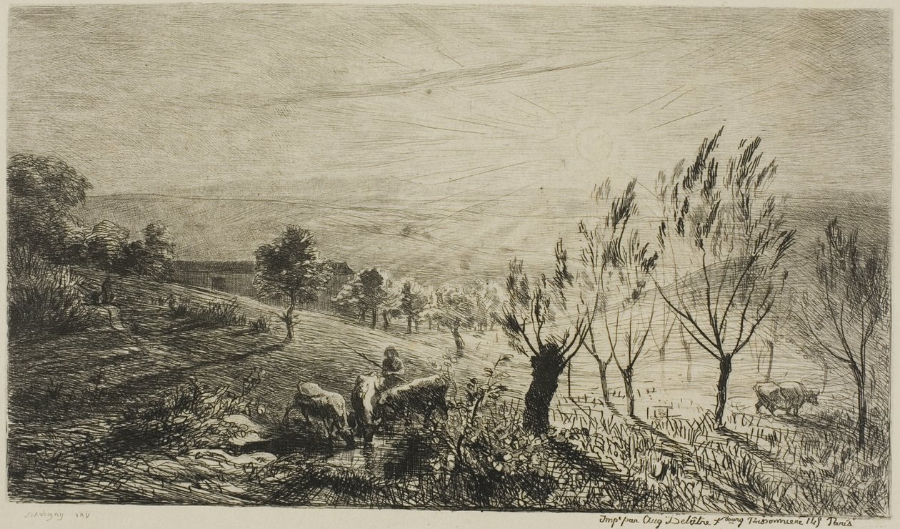 wschód słońca autorstwa Charles Francois Daubigny
