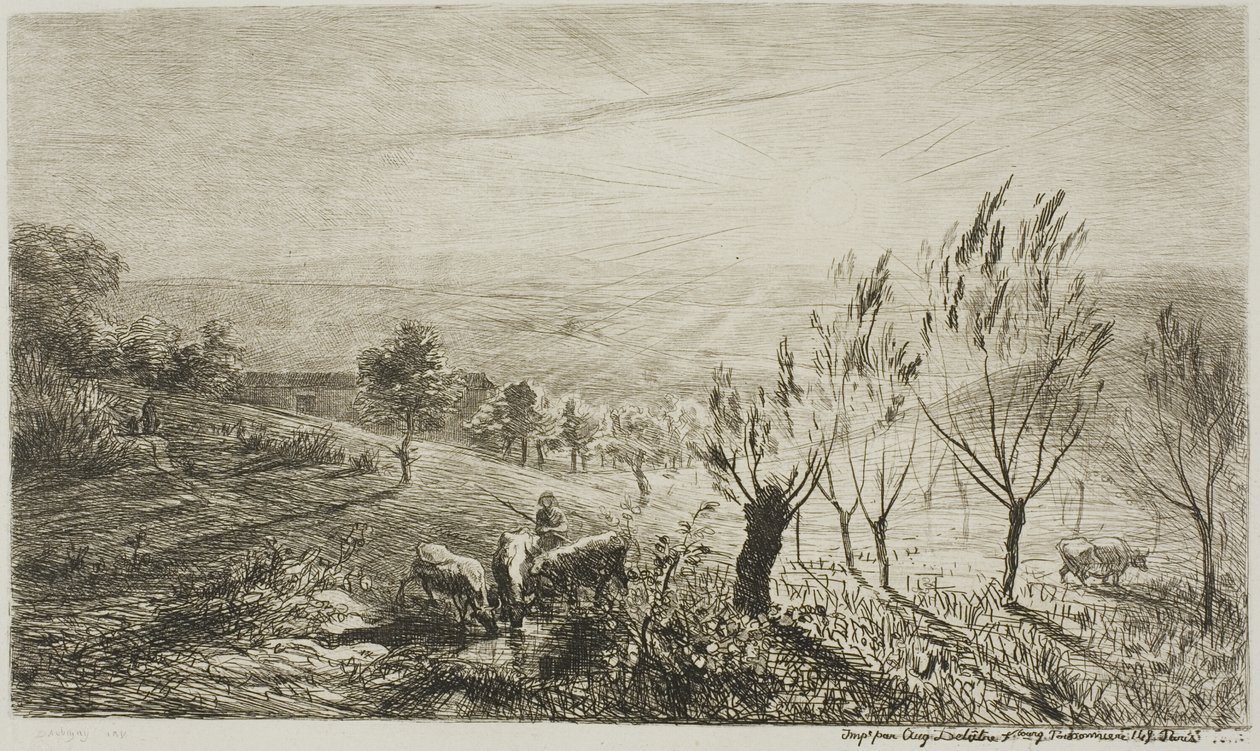wschód słońca autorstwa Charles Francois Daubigny