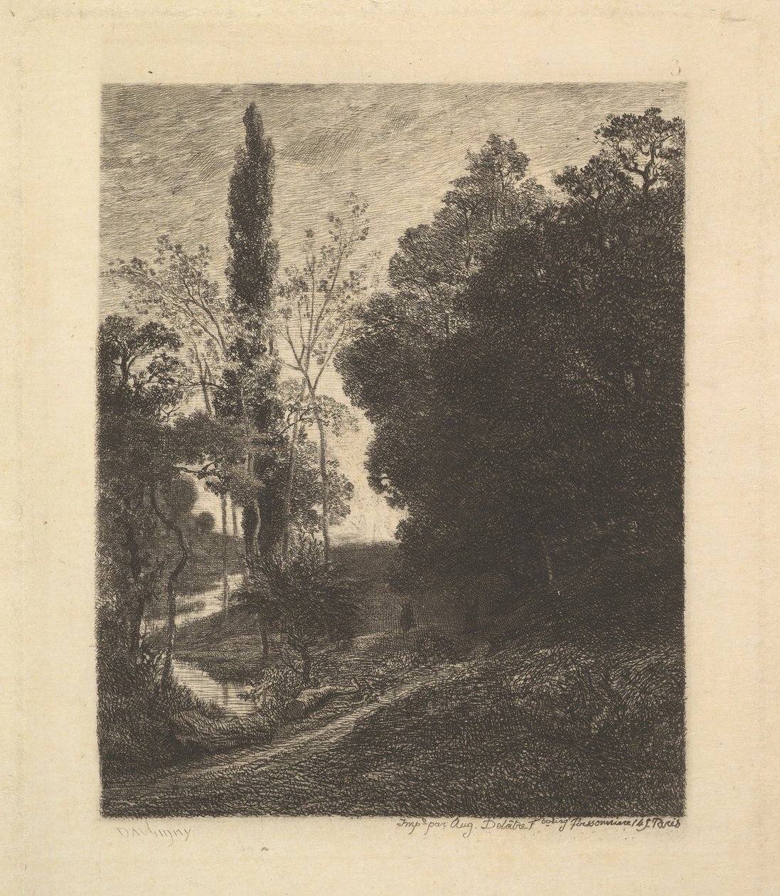 Banki Kuzynów, ca. 1850. autorstwa Charles Francois Daubigny