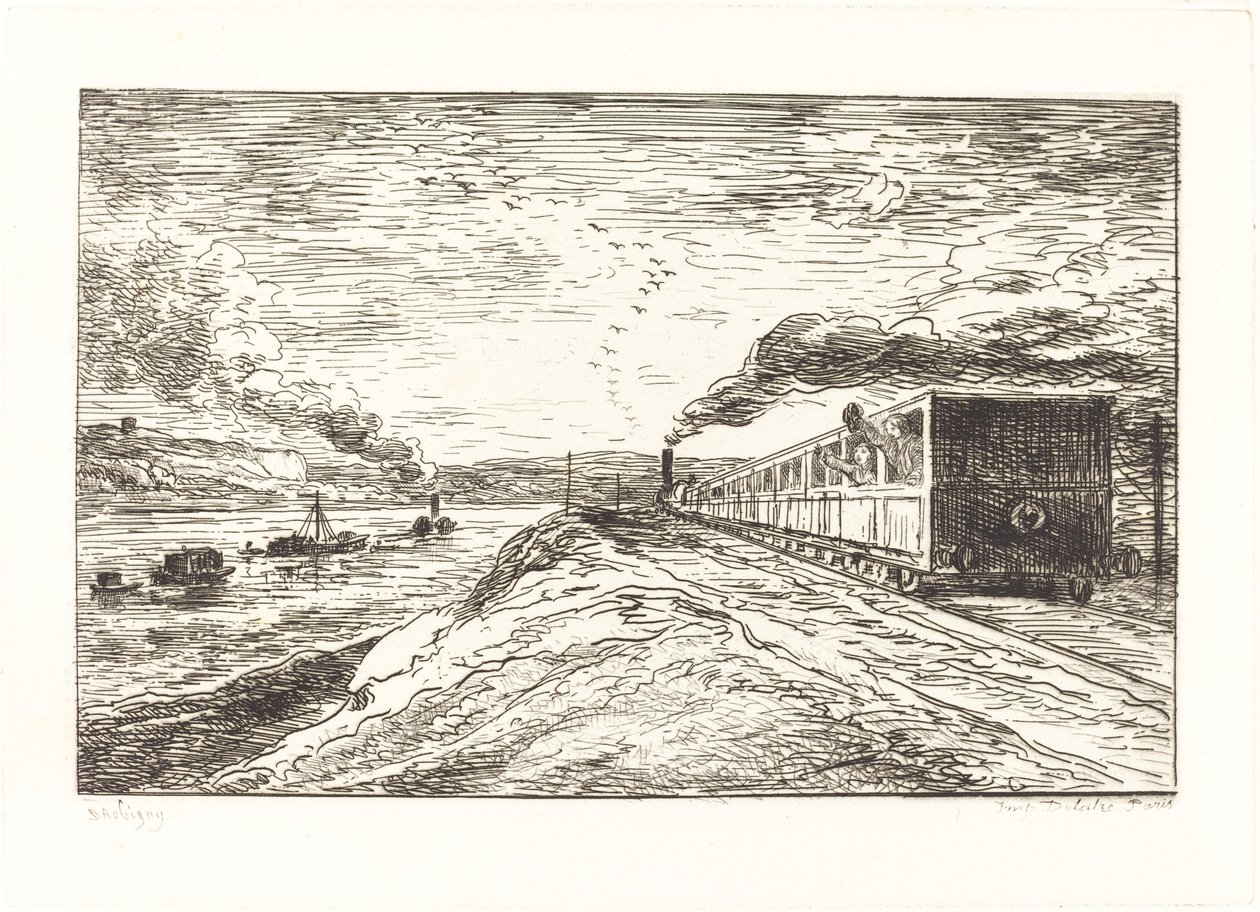 Wyjazd (Le wyjazd) autorstwa Charles Francois Daubigny