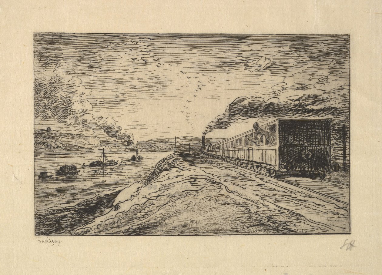 Wyjazd, 1861. autorstwa Charles Francois Daubigny