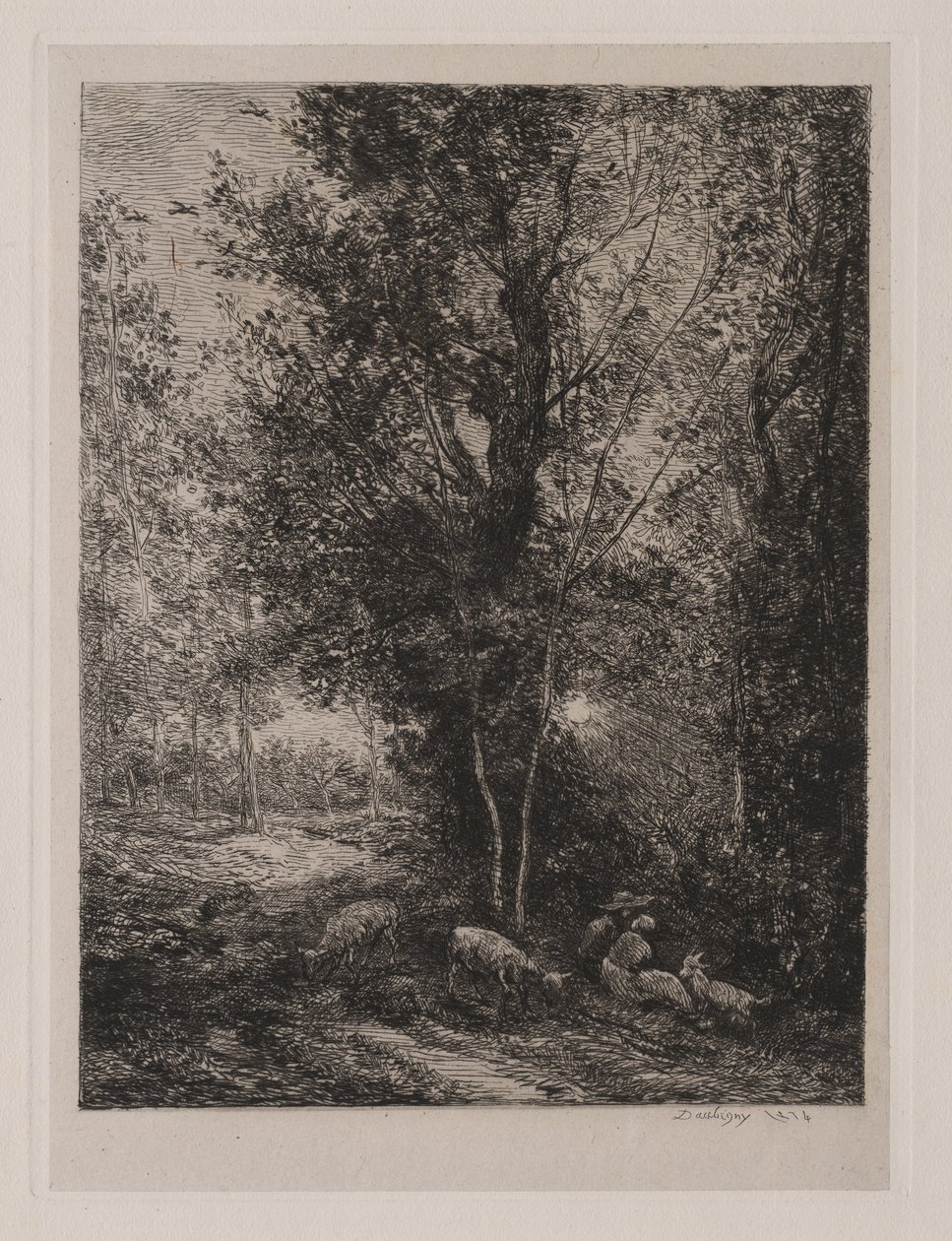 Pasterz i Pasterka autorstwa Charles Francois Daubigny