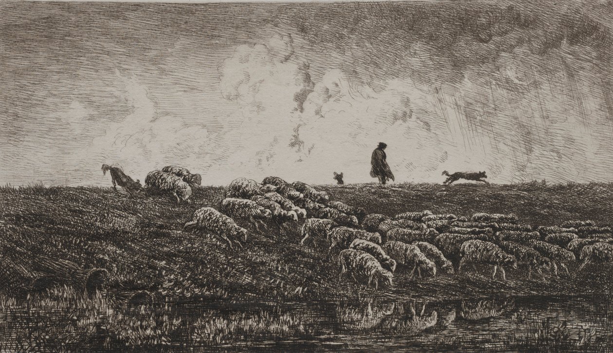 Prysznic, ok. godz. 1851. autorstwa Charles Francois Daubigny