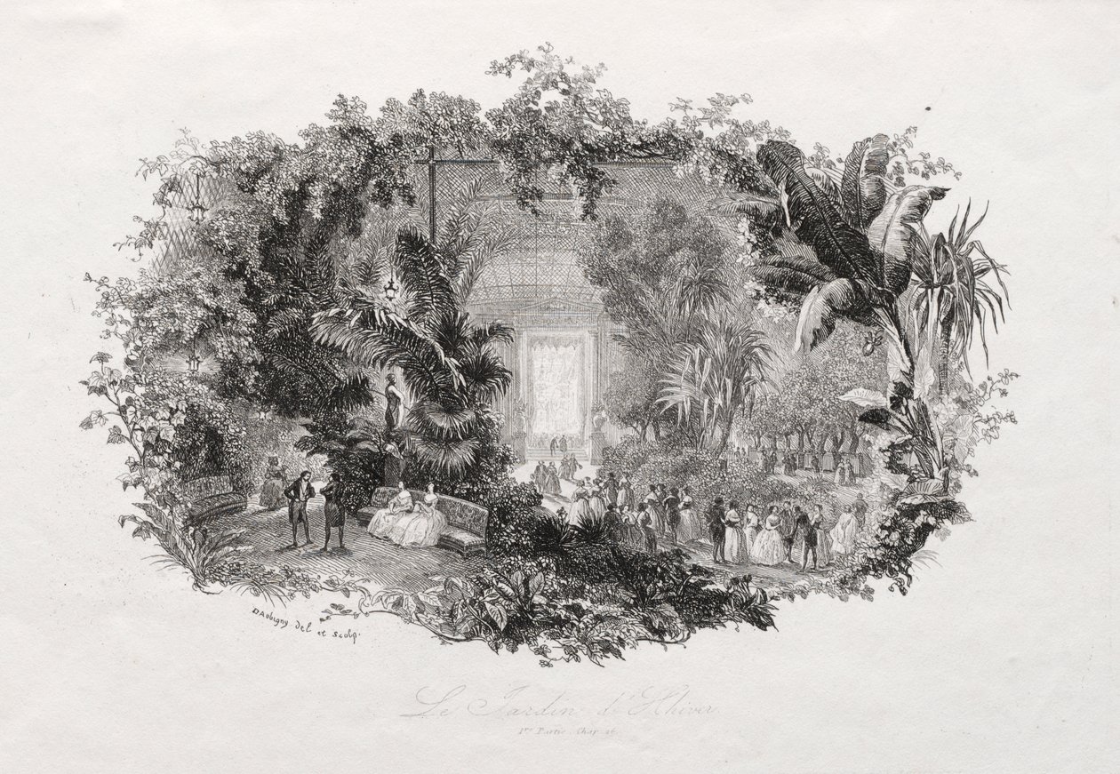 Ogród zimowy autorstwa Charles Francois Daubigny
