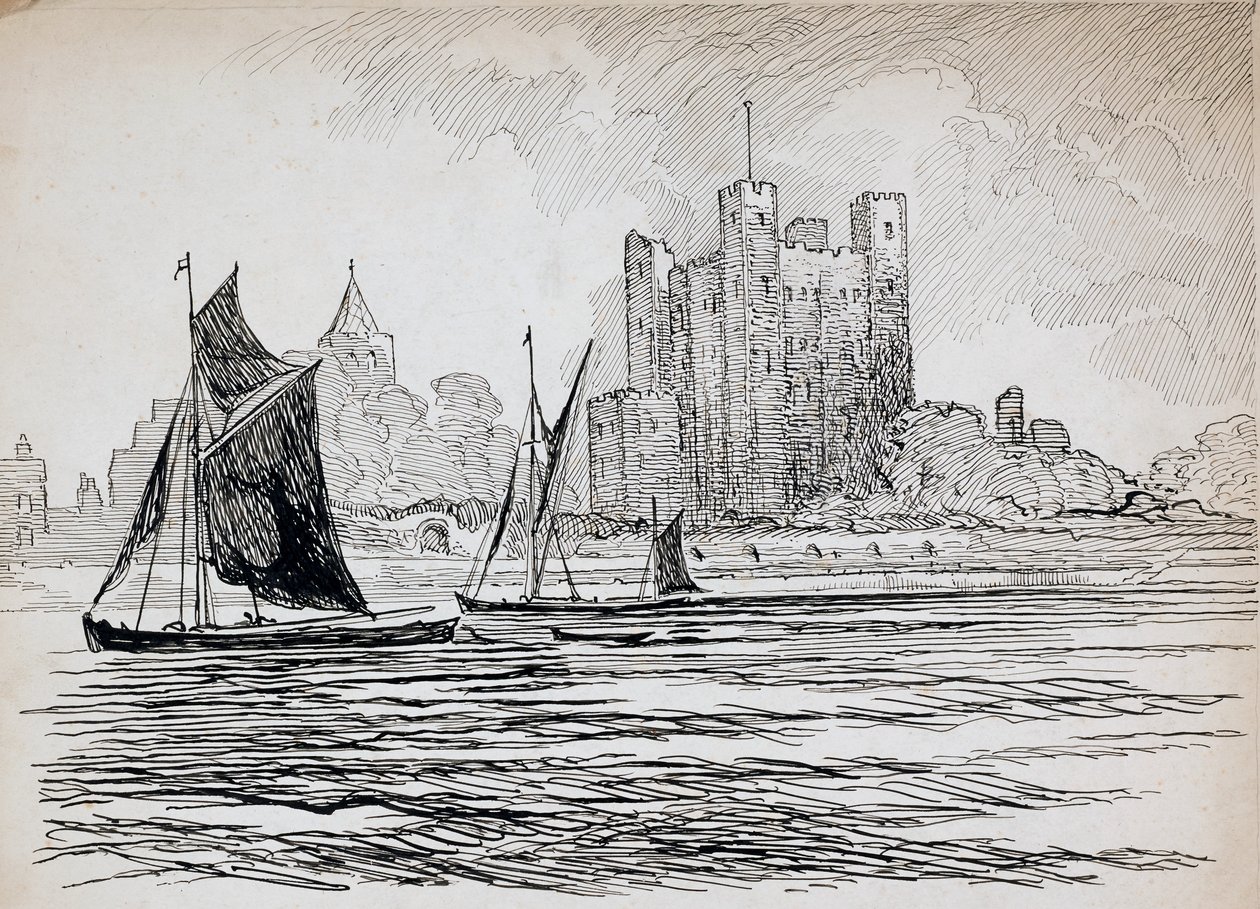 Zamek Rochester, Kent, 1892-1933 autorstwa Charles George Harper